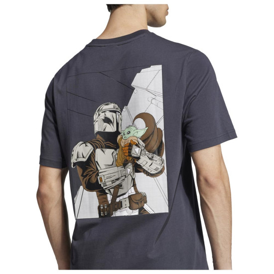 Adidas Ανδρική κοντομάνικη μπλούζα x Star Wars The Mandalorian Back Graphic Tee